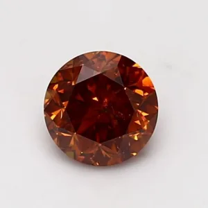 1 Carat Round Fancy Deep Orange I3 Natural Diamond