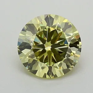 1 Carat Round Fancy Light Yellow VS2 Lab Diamond