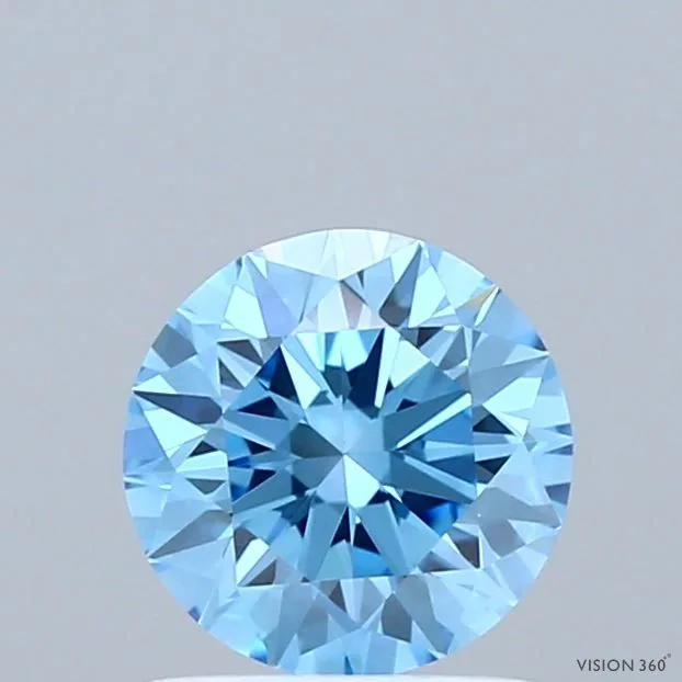 1 Carat Round Fancy Vivid Blue VVS2 Lab Diamond 1 1 Carat Round Fancy Vivid Blue VVS2 Lab Diamond