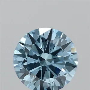 1 Carat Round Fancy Vivid Blue VVS2 Lab Diamond
