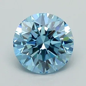 1 Carat Round Fancy Vivid Blue VVS2 Lab Diamond