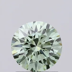 1 Carat Round Fancy Vivid Green VS2 Lab Diamond