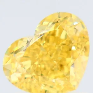 1.01 Carat Heart Fancy Intense Yellow VS1 Natural Diamond