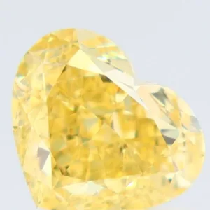 1.02 Carat Heart Fancy Intense Yellow VS2 Natural Diamond
