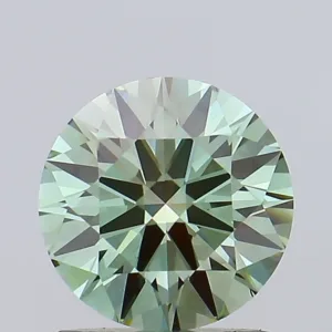 1.02 Carat Round Fancy Vivid Green VS1 Lab Diamond