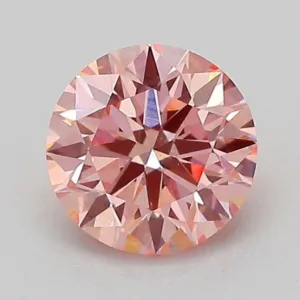 1.02 Carat Round Fancy Vivid Pink VS1 Lab Diamond