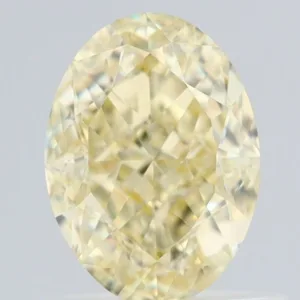 1.03 Carat Oval Fancy Light Yellow SI1 Natural Diamond