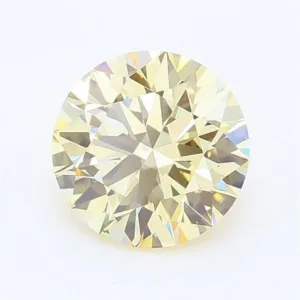 1.03 Carat Round Fancy Light Yellow VS2 Lab Diamond