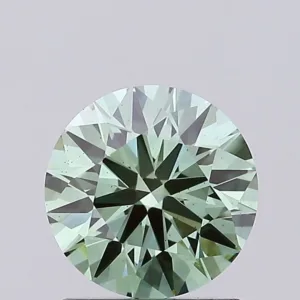 1.03 Carat Round Fancy Vivid Green VS2 Lab Diamond