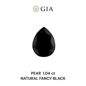 1.04 Carat Pear Fancy Black VVS2 Natural Diamond