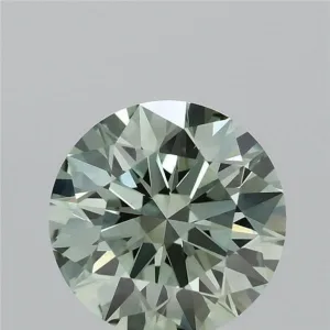 1.04 Carat Round Fancy Vivid Green VVS2 Lab Diamond