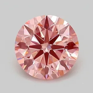 1.04 Carat Round Fancy Vivid Pink VVS2 Lab Diamond