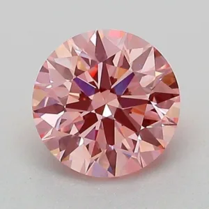 1.04 Carat Round Fancy Vivid Pink VVS2 Lab Diamond
