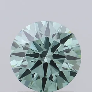 1.05 Carat Round Fancy Vivid Green VS1 Lab Diamond