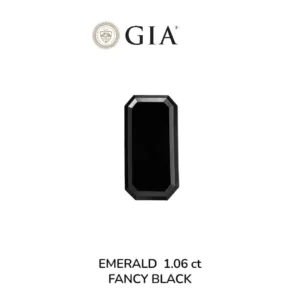 1.06 Carat Emerald Black Natural Diamond