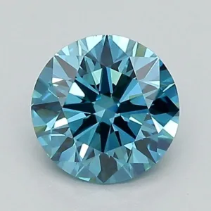 1.07 Carat Round Fancy Vivid Blue VS1 Lab Diamond