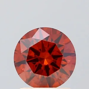 1.07 Carat Round Fancy Vivid Orange SI2 Lab Diamond