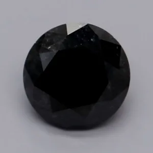 1.08 Carat Round Fancy Black Natural Diamond