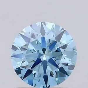 1.08 Carat Round Fancy Vivid Blue VS1 Lab Diamond