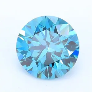 1.08 Carat Round Fancy Vivid Blue VS1 Lab Diamond