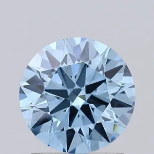 1.08 Carat Round Fancy Vivid Blue VS2 Lab Diamond