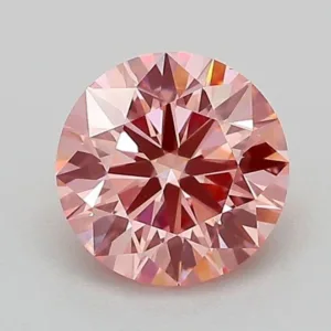 1.08 Carat Round Fancy Vivid Pink VVS2 Lab Diamond