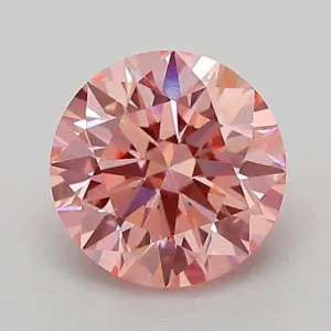1.08 Carat Round Fancy Vivid Pink VVS2 Lab Diamond