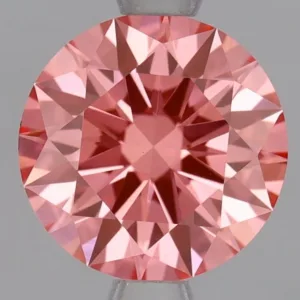 1.08 Carat Round Fancy Vivid Pink VVS2 Lab Diamond
