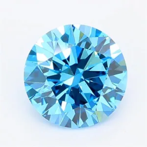 1.09 Carat Round Fancy Vivid Blue VS1 Lab Diamond