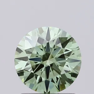 1.09 Carat Round Fancy Vivid Green VS2 Lab Diamond