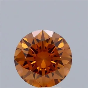 1.11 Carat Round Fancy Orange VS2 Lab Diamond