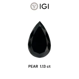 1.13 Carat Pear Black Natural Diamond