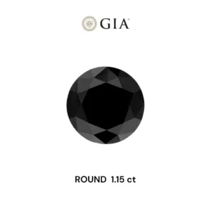 1.15 Carat Round Fancy Black VVS2 Natural Diamond