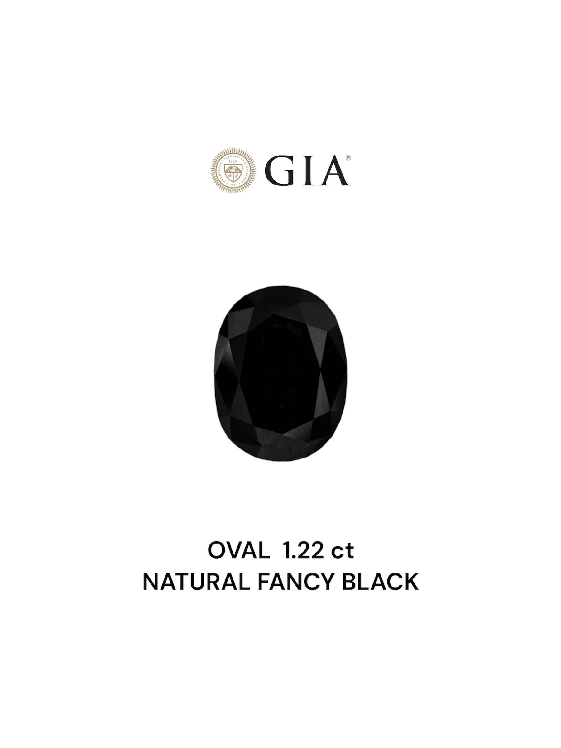 1.22 Carat Oval Fancy Black VVS2 Natural Diamond 1 1.22 Carat Oval Fancy Black VVS2 Natural Diamond