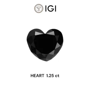 1.25 Carat Heart Black Natural Diamond