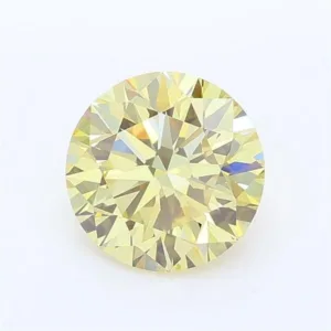 1.25 Carat Round Fancy Light Yellow VS1 Lab Diamond