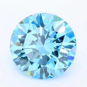 1.25 Carat Round Fancy Vivid Blue VS1 Lab Diamond