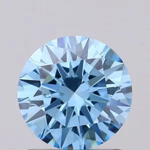 1.25 Carat Round Fancy Vivid Blue VS2 Lab Diamond