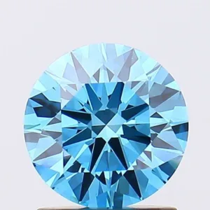 1.26 Carat Round Fancy Vivid Blue VS1 Lab Diamond