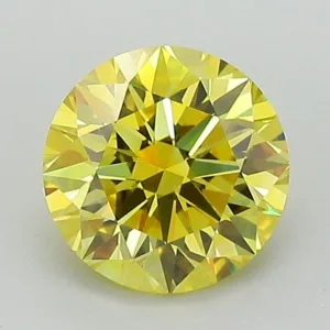 1.27 Carat Round Fancy Intense Yellow VS1 Lab Diamond