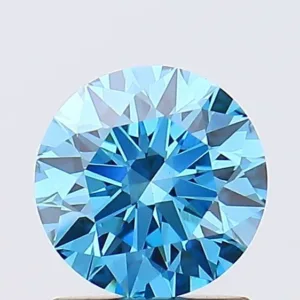 1.28 Carat Round Fancy Vivid Blue VS1 Lab Diamond