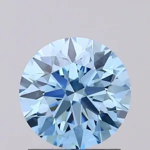1.28 Carat Round Fancy Vivid Blue VS1 Lab Diamond