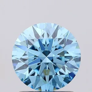 1.28 Carat Round Fancy Vivid Blue VS1 Lab Diamond
