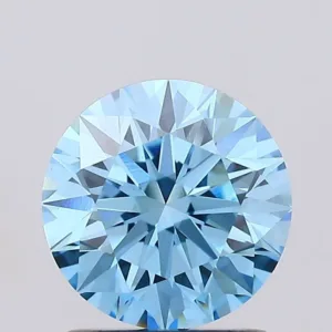 1.29 Carat Round Fancy Vivid Blue VS1 Lab Diamond