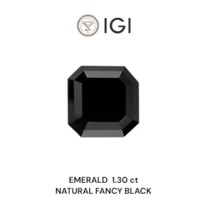 1.3 Carat Emerald Fancy Black Natural Diamond