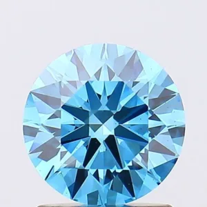 1.31 Carat Round Fancy Vivid Blue VS1 Lab Diamond