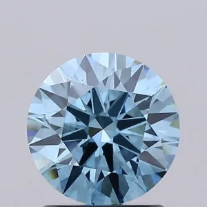 1.34 Carat Round Fancy Vivid Blue VS2 Lab Diamond