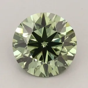 1.34 Carat Round Fancy Vivid Green VS1 Lab Diamond