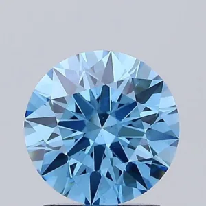 1.35 Carat Round Fancy Vivid Blue VS2 Lab Diamond