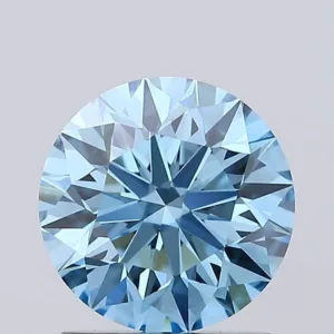 1.36 Carat Round Fancy Vivid Blue VS1 Lab Diamond